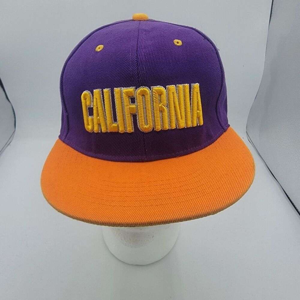 Mens California Cap, Snap Back, Orange And Purple, Brand new